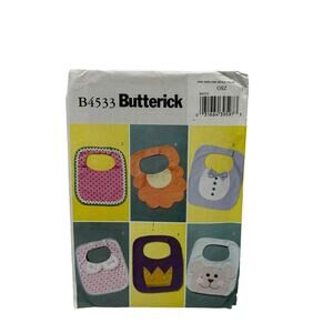 Butterick B4533 Baby Bibs 6 Styles Sewing Pattern 2005 Uncut